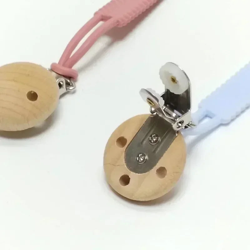 Baby Silicone Pacifier Clip Chain & Teether – BPA Free Rainbow