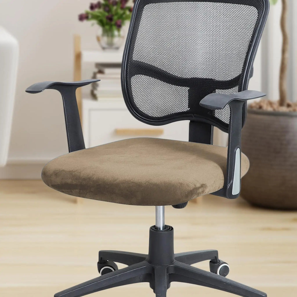 Stretch Velvet Chair Seat Cover – Office, Dining & Banquet