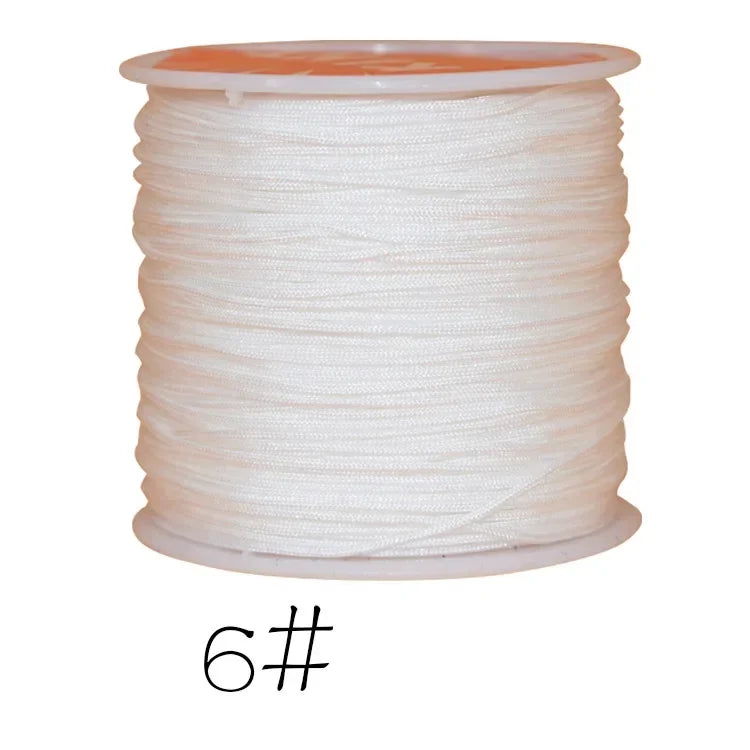 0.8mm Nylon Braided Cord Chinese Knot Macrame String 45M