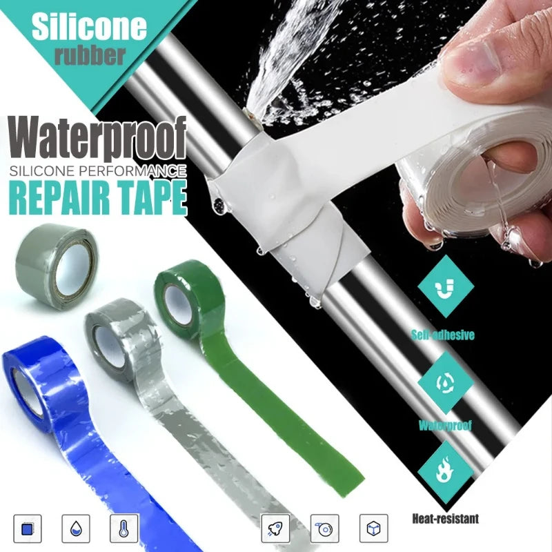 Self-Fusing Silicone Waterproof Pipe Repair Tape 1.5–3M