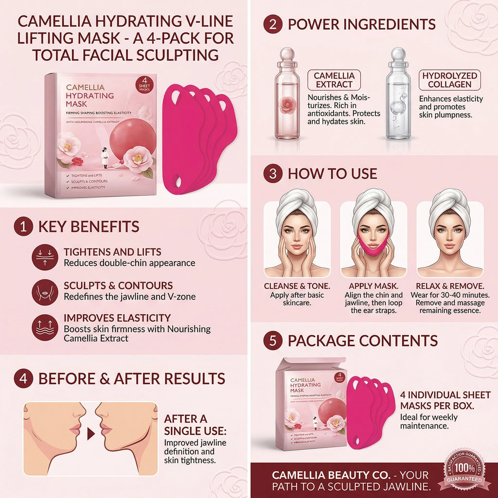 Camellia Hydrating Jawline Firming Mask | V-Shape Face Lift