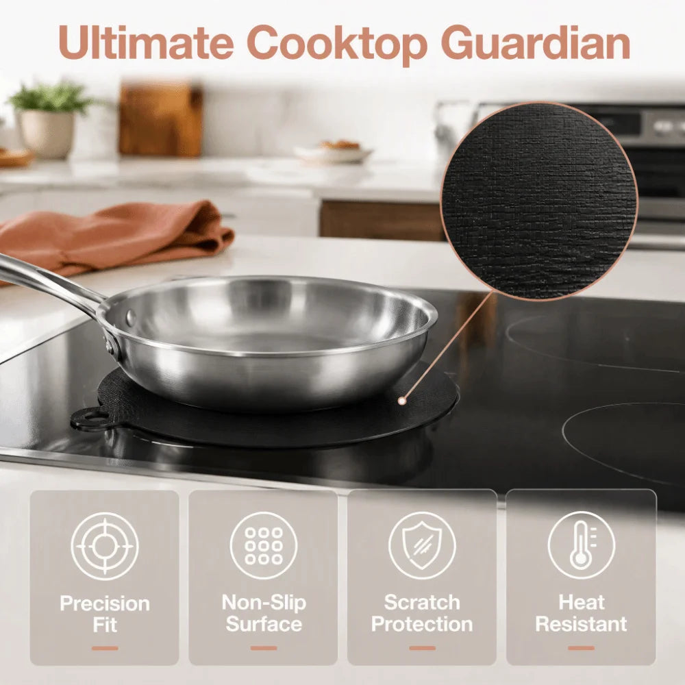 5-Piece Silicone Induction Cooktop Mat Set – Non-Slip Protection