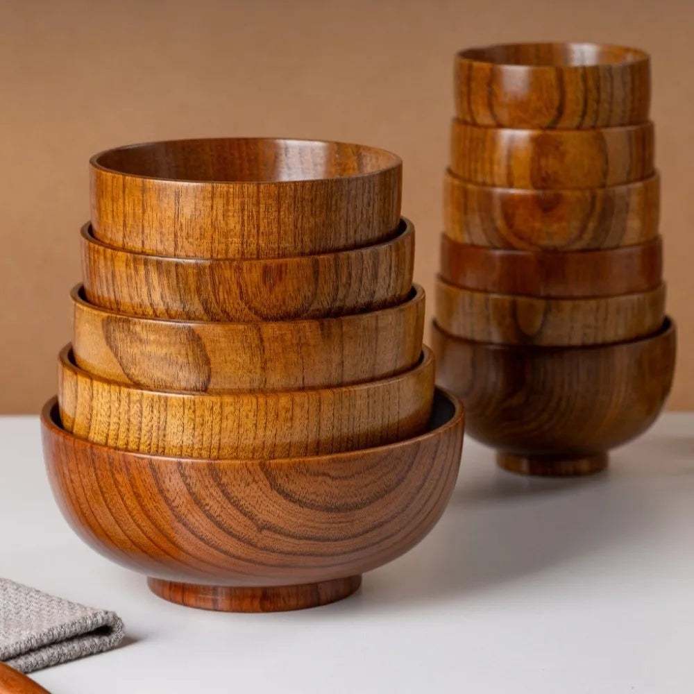 Japanese Handmade Wooden Bowl – Soup, Salad & Kitchen