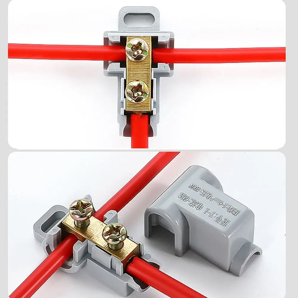 Brass Screw Terminal Block – 60A 400V Cable Wiring Connector