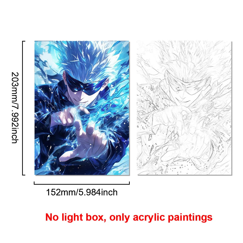 Satoru Gojo LED Light Frame – Jujutsu Kaisen Anime Decor