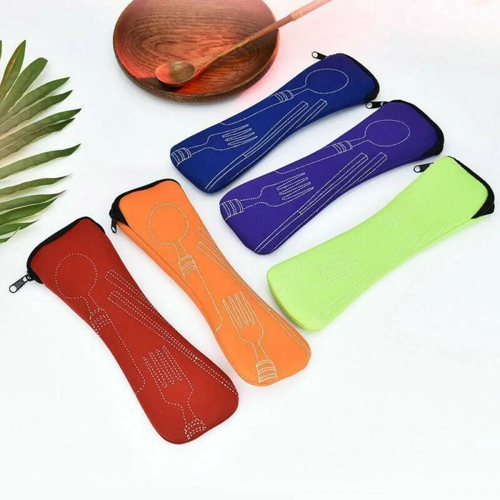 Portable Cutlery Bag – Travel Utensil Pouch for Camping & Picnics