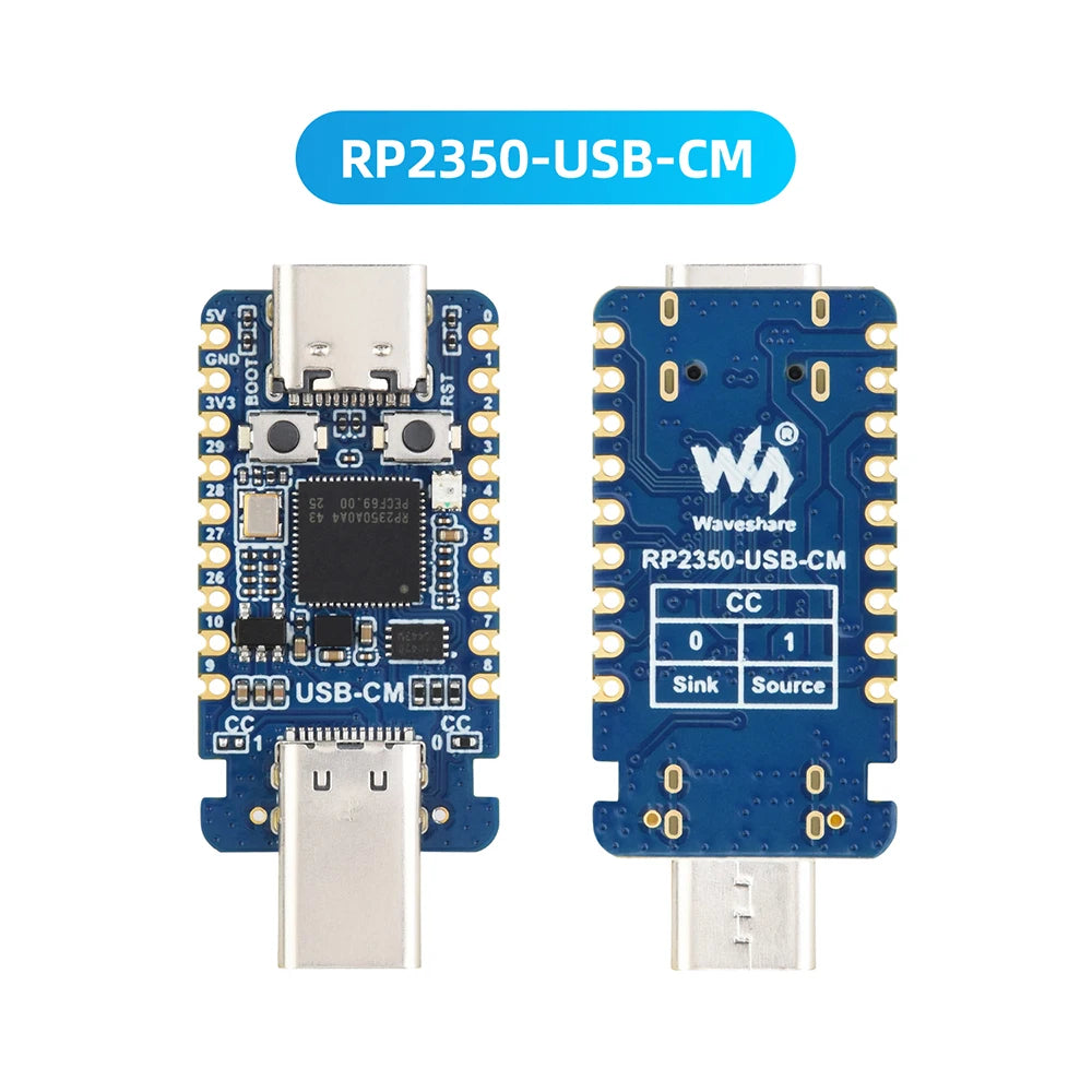 RP2350A Dual-Core Mini Dev Board | Dual USB-C | 150MHz