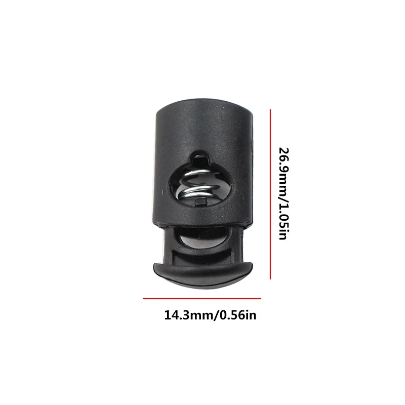 Plastic Black Cord Lock Spring Stopper – Drawstring Locks