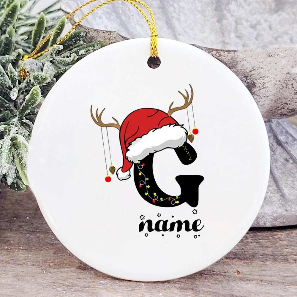 Personalized Baby's First Christmas Ceramic Bauble Ornament