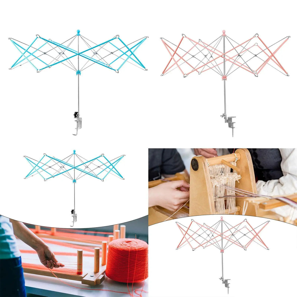 Foldable Yarn Swift Winder with Table Clamp | Knitting & Crochet