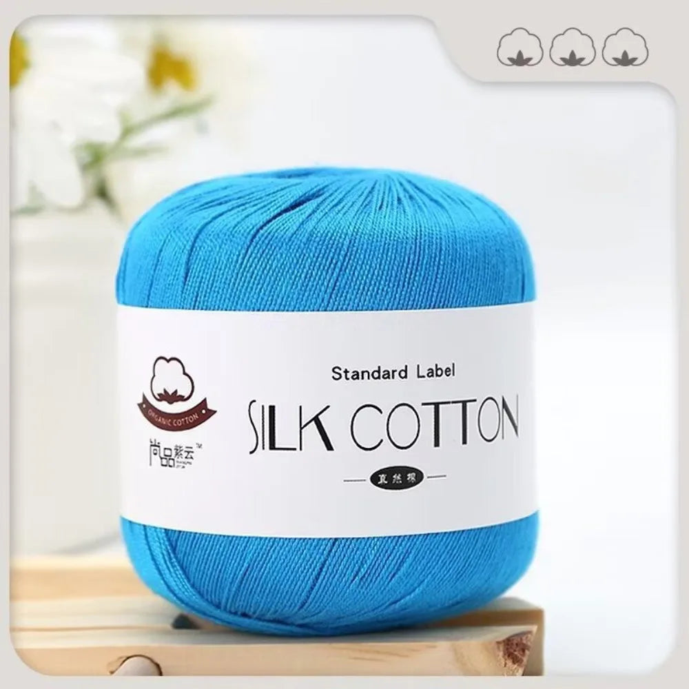 Milk Silk Cotton Soft Crochet Knitting Yarn – 50g Skein