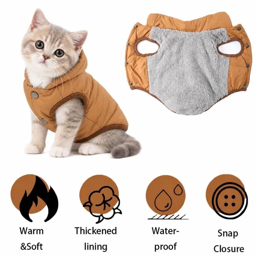 Windproof Fleece Dog Vest Coat with D-Ring | XS–XL Sizes