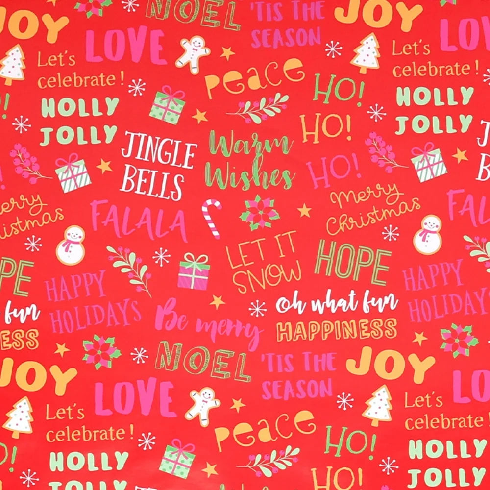 Christmas Kraft Wrapping Paper – Xmas Tree & Santa Design