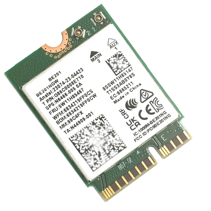 WiFi 7 BE201 Tri-Band M.2 CNVIO3 Wireless Card BT5.4 8774Mbps