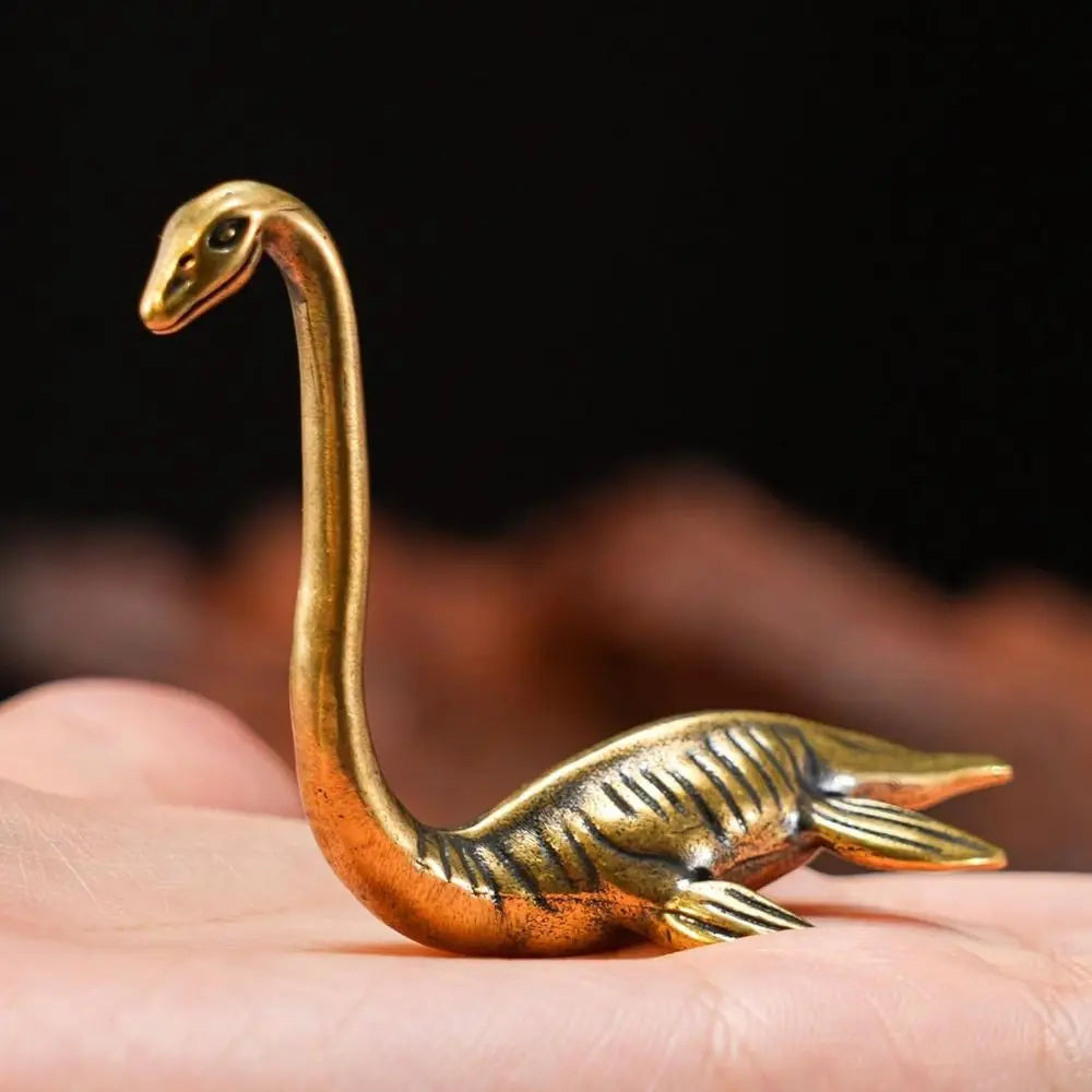Vintage Loch Ness Monster Brass Figurine | Antique Collectible