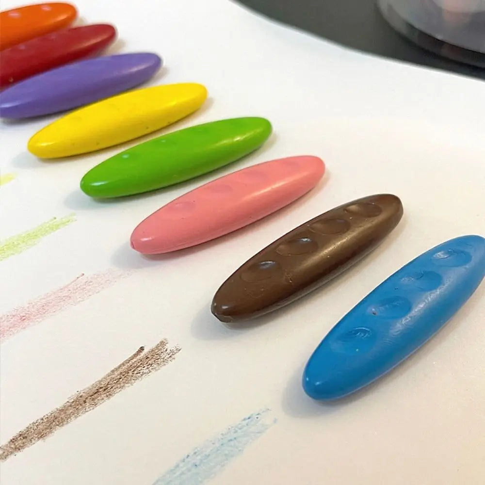Peanut-Shaped Washable Crayons 12/24/36 Colors – Kids Art