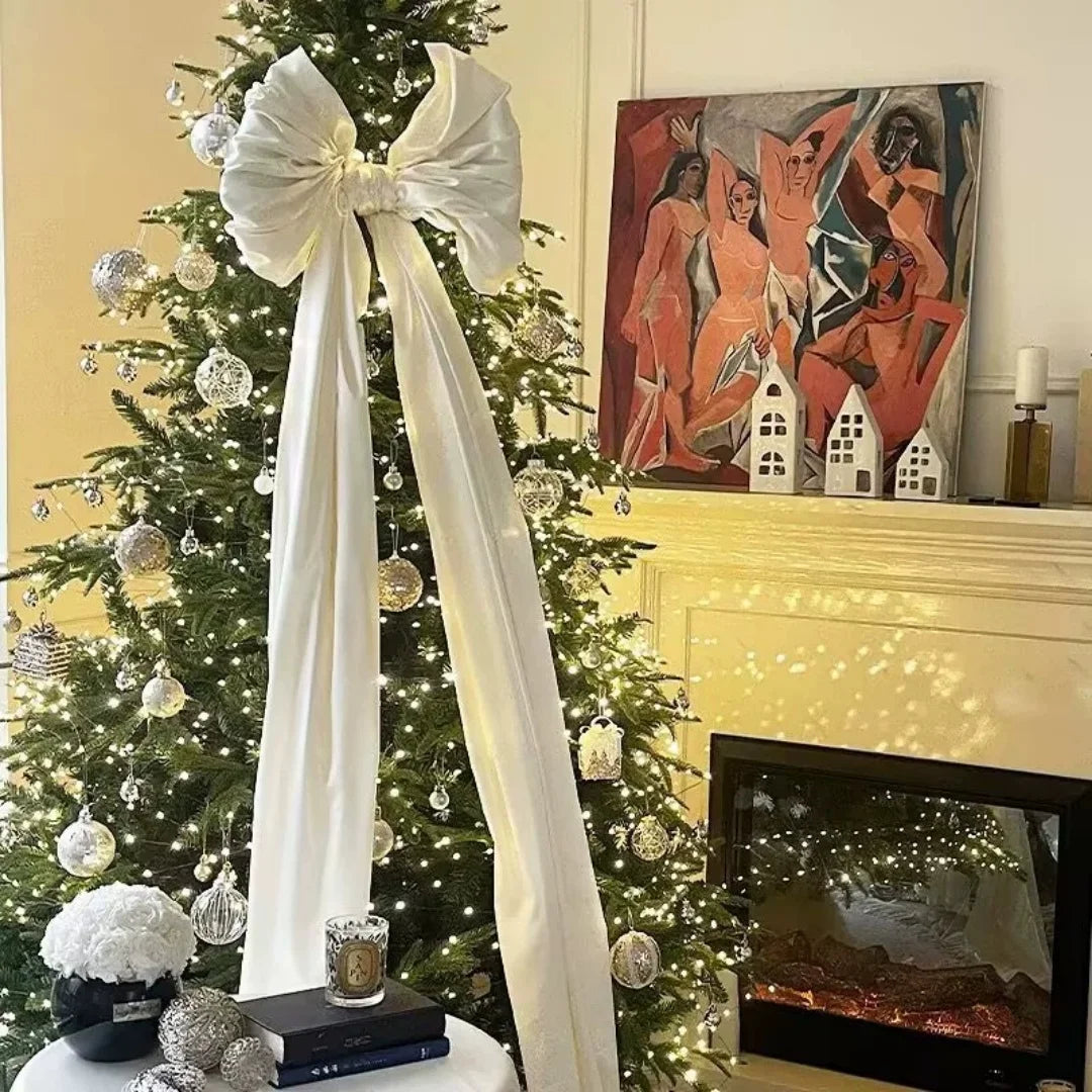 Large Organza Christmas Bow Decoration – Tree & Party Décor