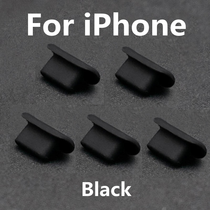 Silicone Dust Plugs – USB-C, Micro USB & Lightning Port Cover