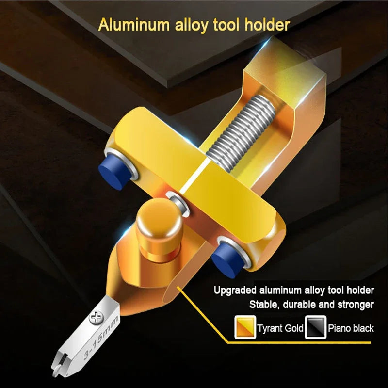 2-in-1 Glass & Ceramic Tile Cutter | Manual Diamond Roller