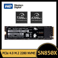 WD Black SN850X NVMe SSD 1TB/2TB PCIe 4.0 M.2 2280 Internal Drive