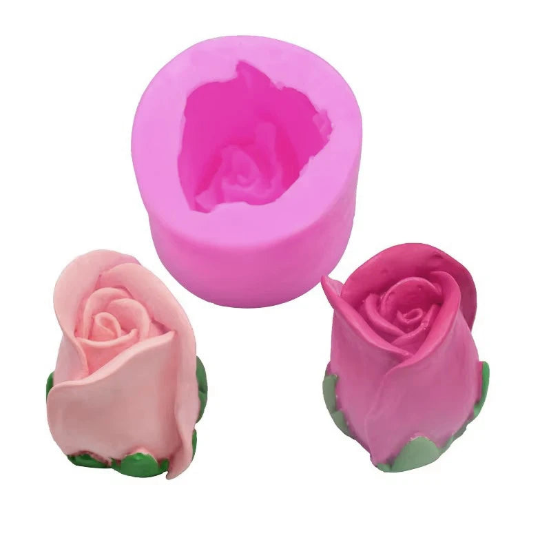 3D Tulip Rose Silicone Mold – DIY Candle Soap Resin Crafts