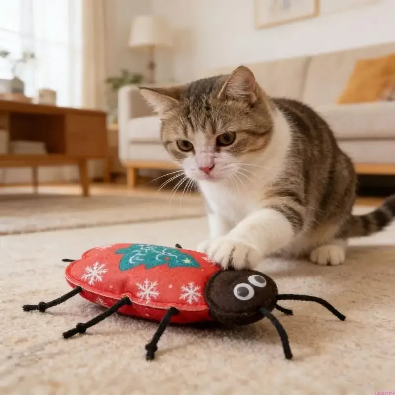 Catnip Cockroach Cat Toy – Soft Felt Interactive Indoor Toy