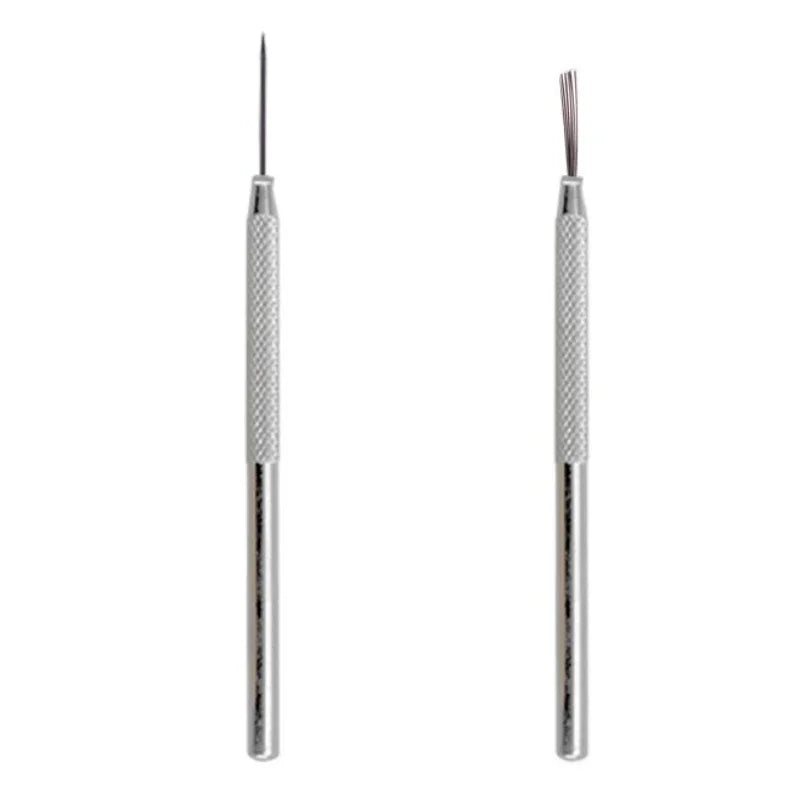 2-Piece Pottery Clay Sculpting Tool Set – Needle & Brush