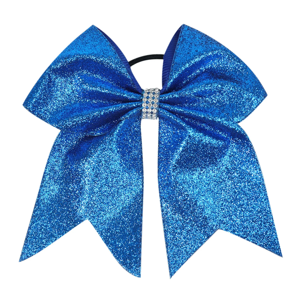 12-Pack Glitter Grosgrain Cheerleading Hair Bows for Girls