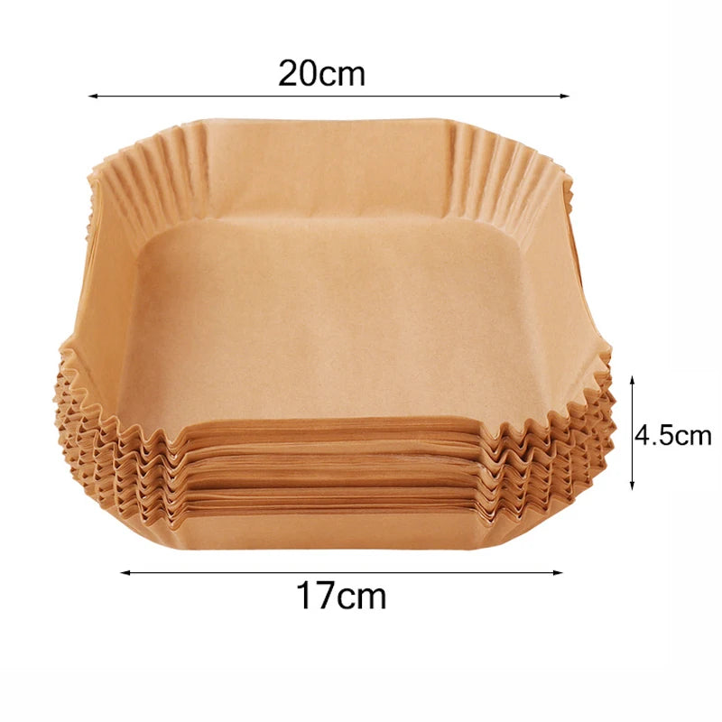 50-Pack Air Fryer Disposable Parchment Paper Liners