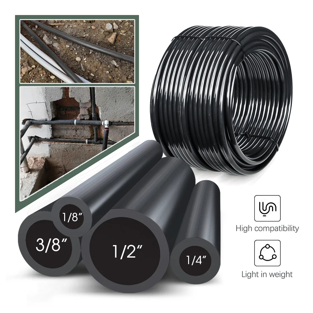 PE Drip Irrigation Hose | DIY Garden Watering System 5–50m