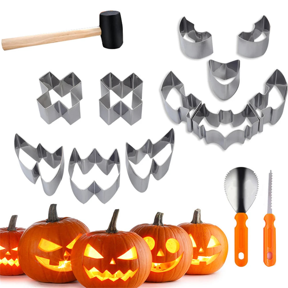 Stainless Steel Pumpkin Carving Kit – Halloween Cutter Set