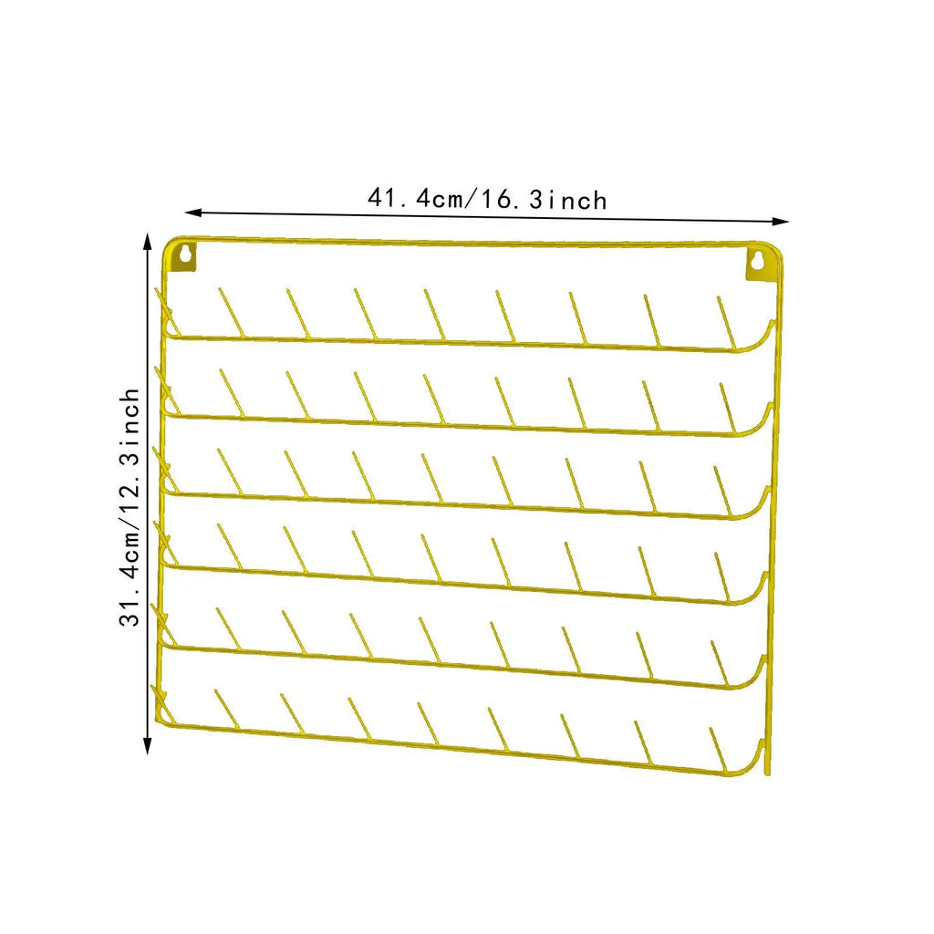 Wall Mounted Thread Spool Rack – 54-Spool Iron Organizer