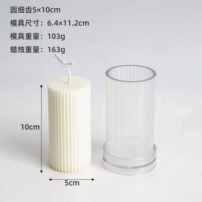 DIY Pinstripe Cylinder Candle Mold – Acrylic Candle Making Kit