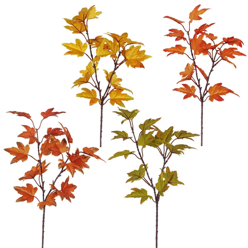Autumn Artificial Maple Leaf Branch – Fall & Holiday Decor