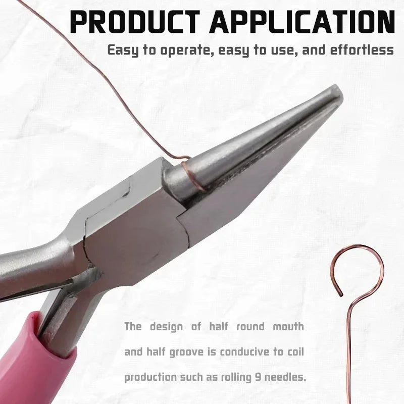 5-Inch Round Concave Wire Looping Pliers | DIY Jewelry Tool
