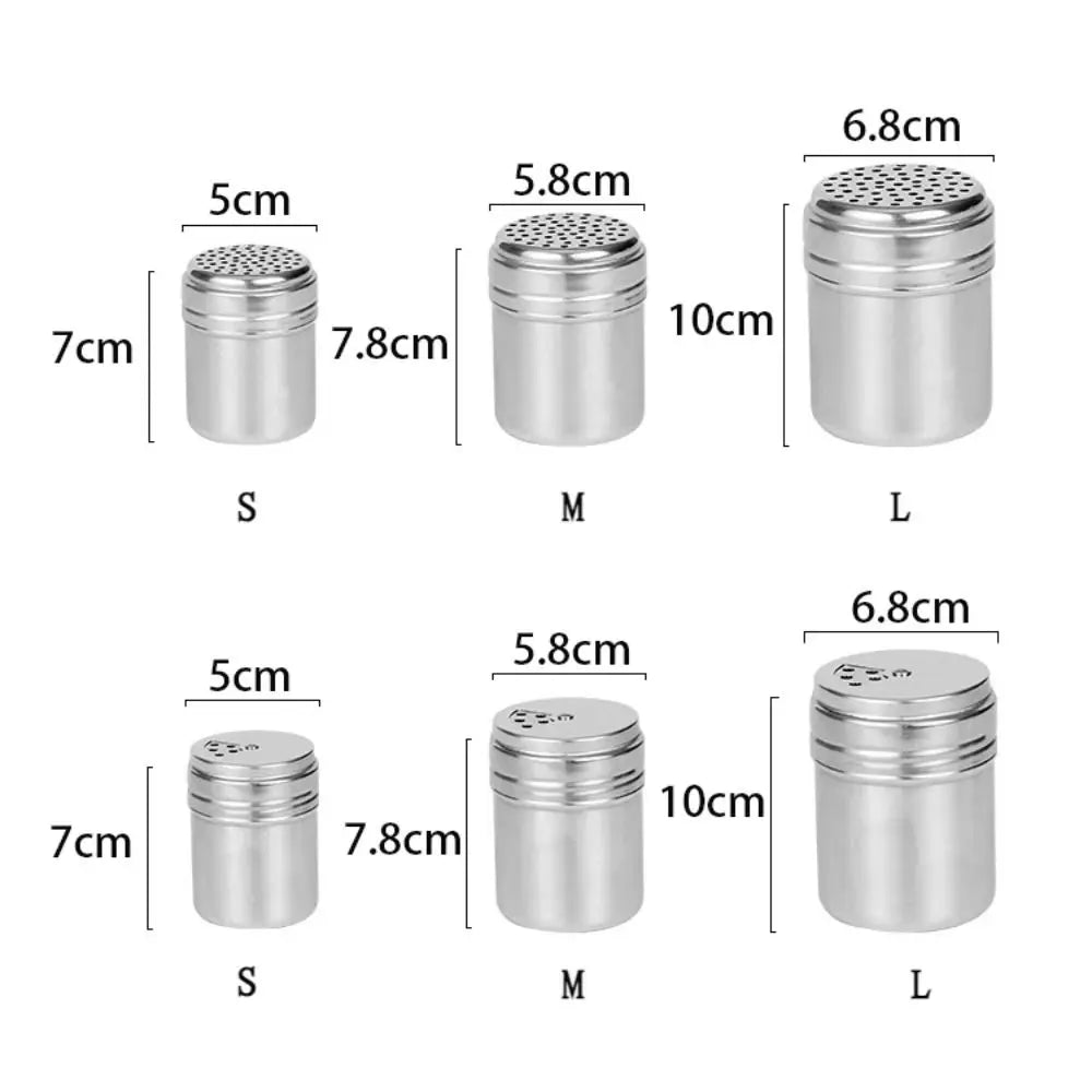 Stainless Steel Spice Shaker Jar | Rotating Lid – 3 Sizes