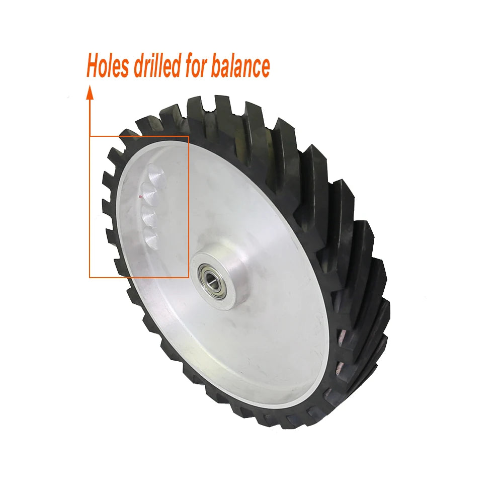350×50mm Rubber Contact Wheel for Belt Grinder | RAMS BRALIN