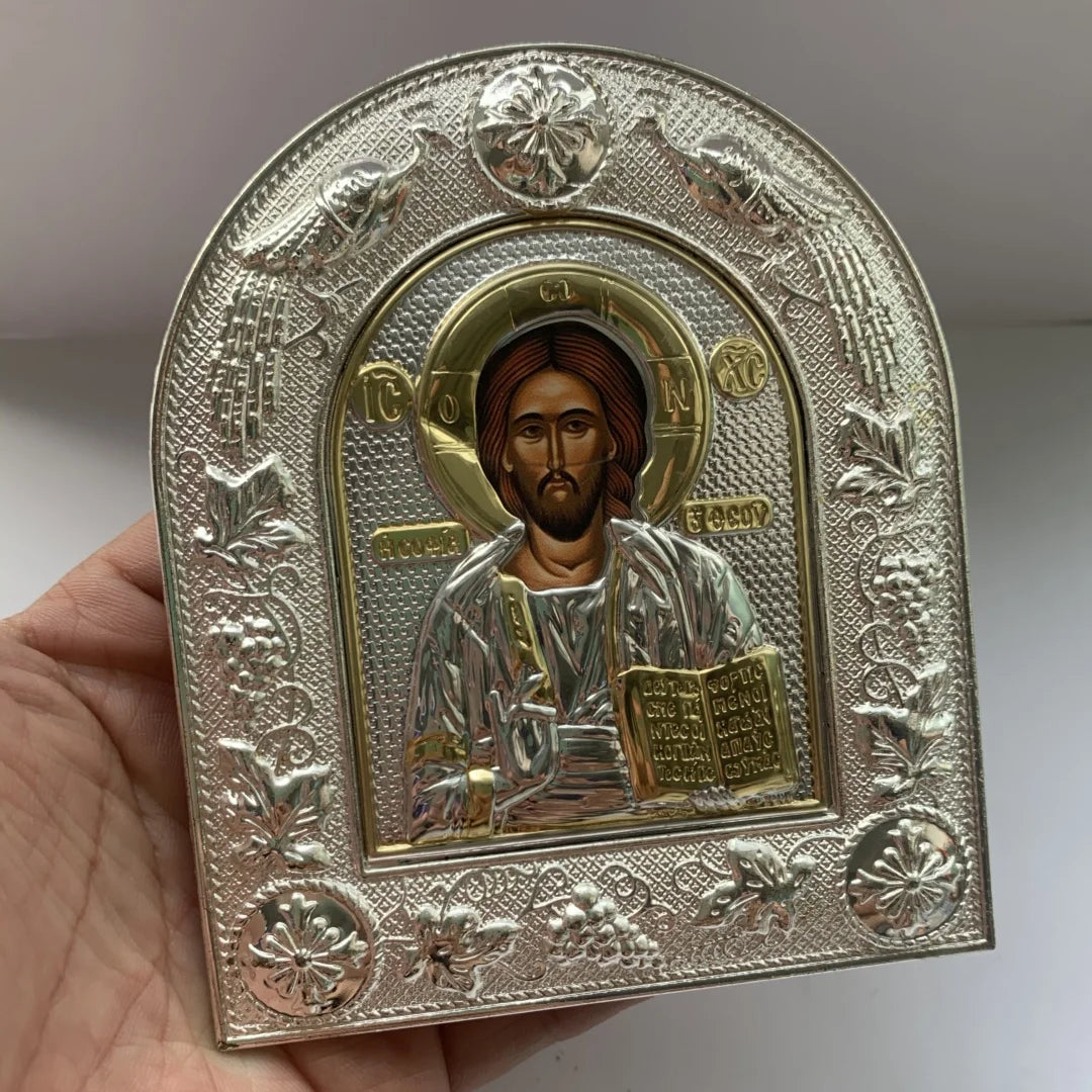 Virgin Mary & Jesus Alloy Icon – Home & Church Ornament
