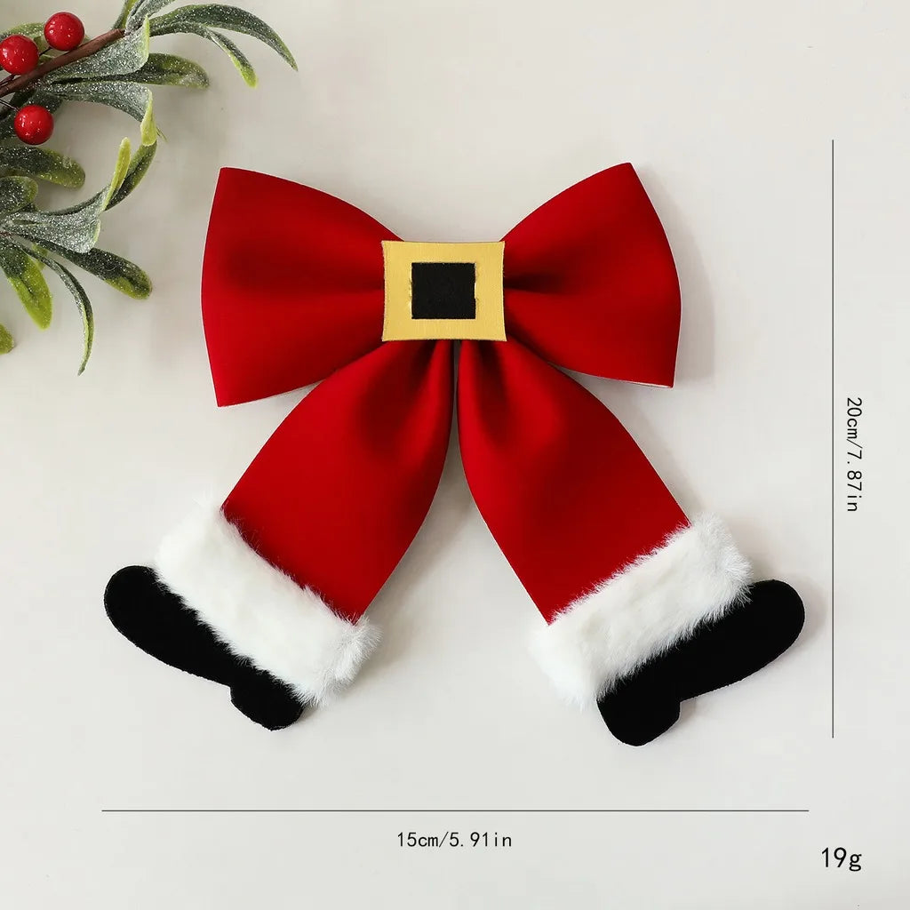 Velvet Christmas Bow Hanging Ornament | Festive Tree Decor
