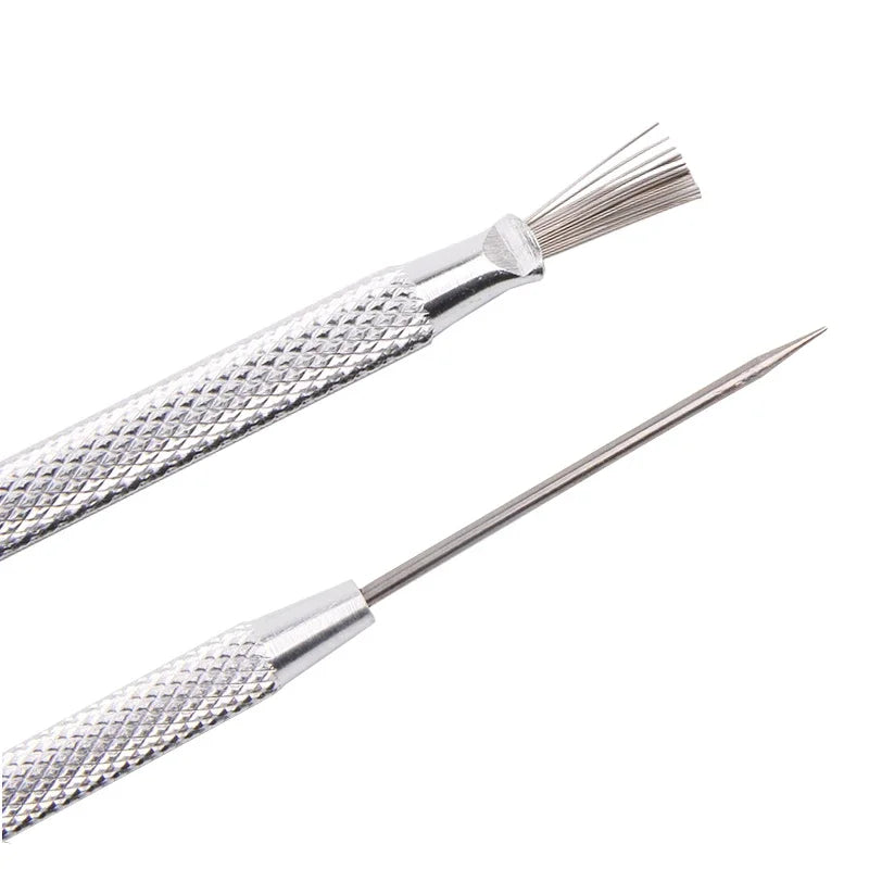 2-Piece Pottery Clay Sculpting Tool Set – Needle & Brush