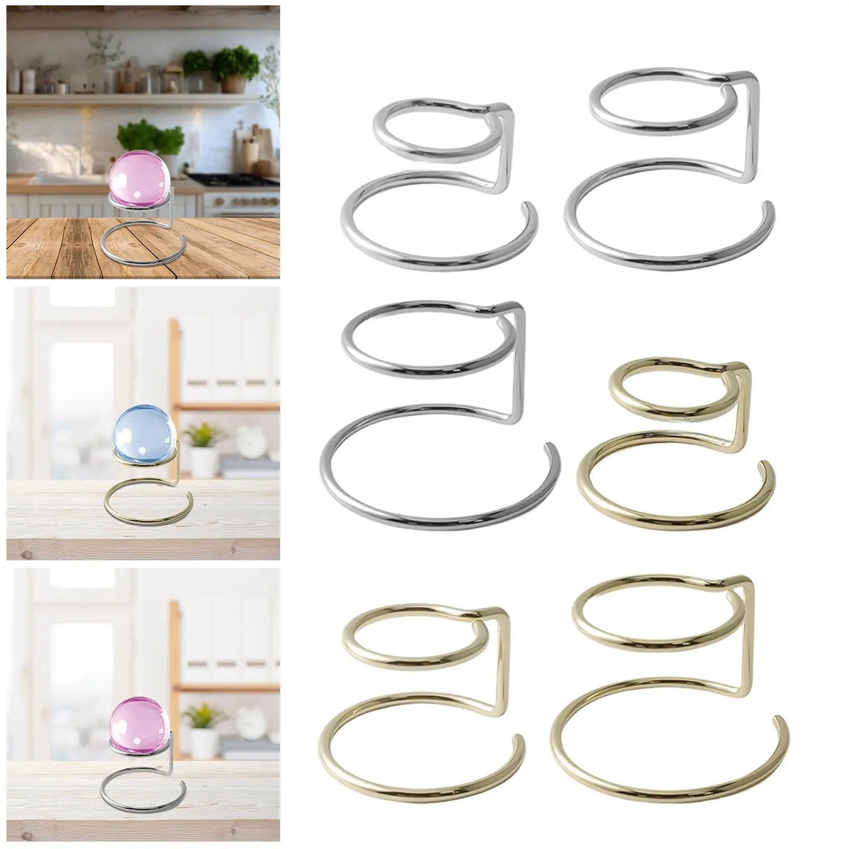 Metal Sphere Display Stand – Crystal Ball & Gemstone Holder