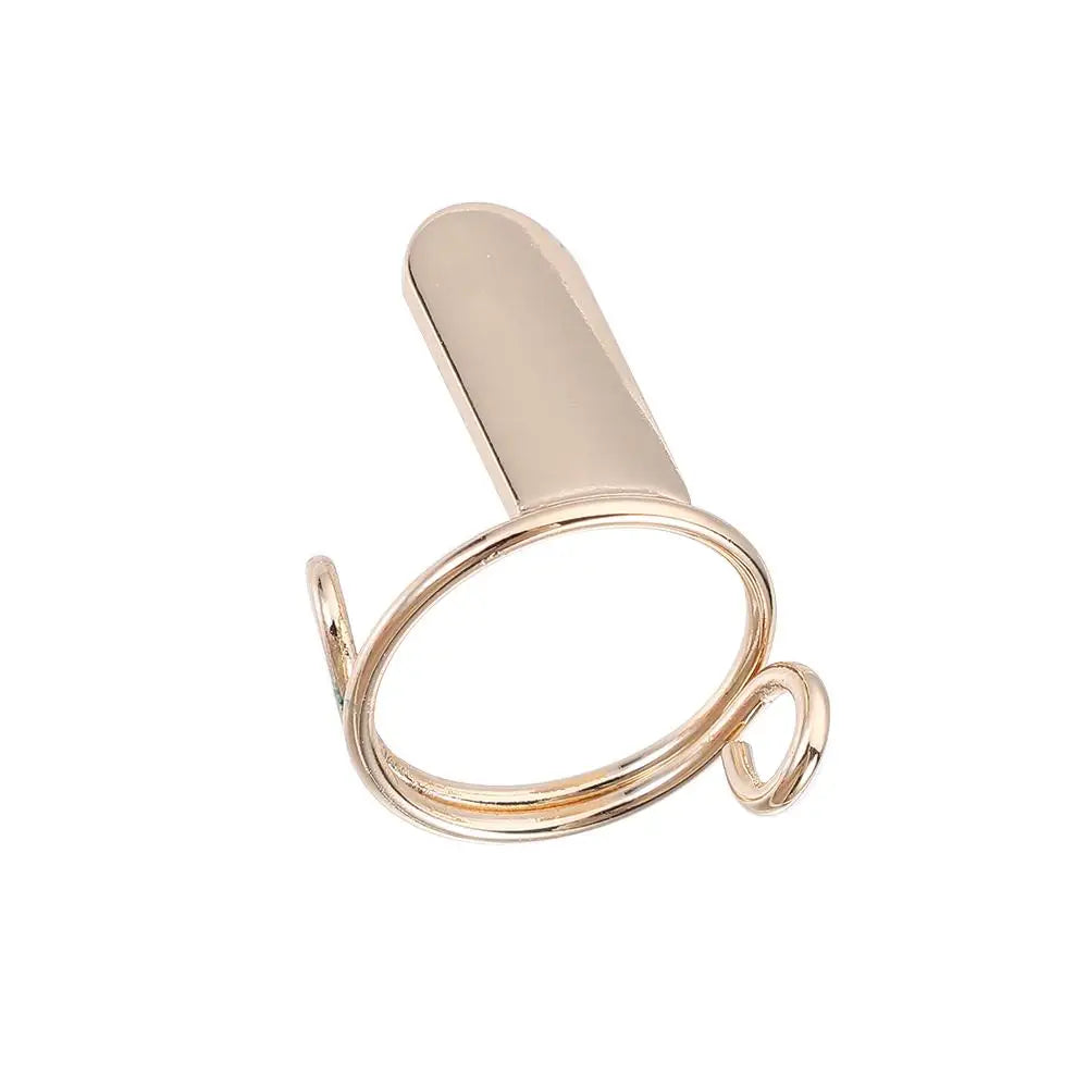 Reusable Gold Fingertip Nail Rings – Y2K Nail Art Set of 10