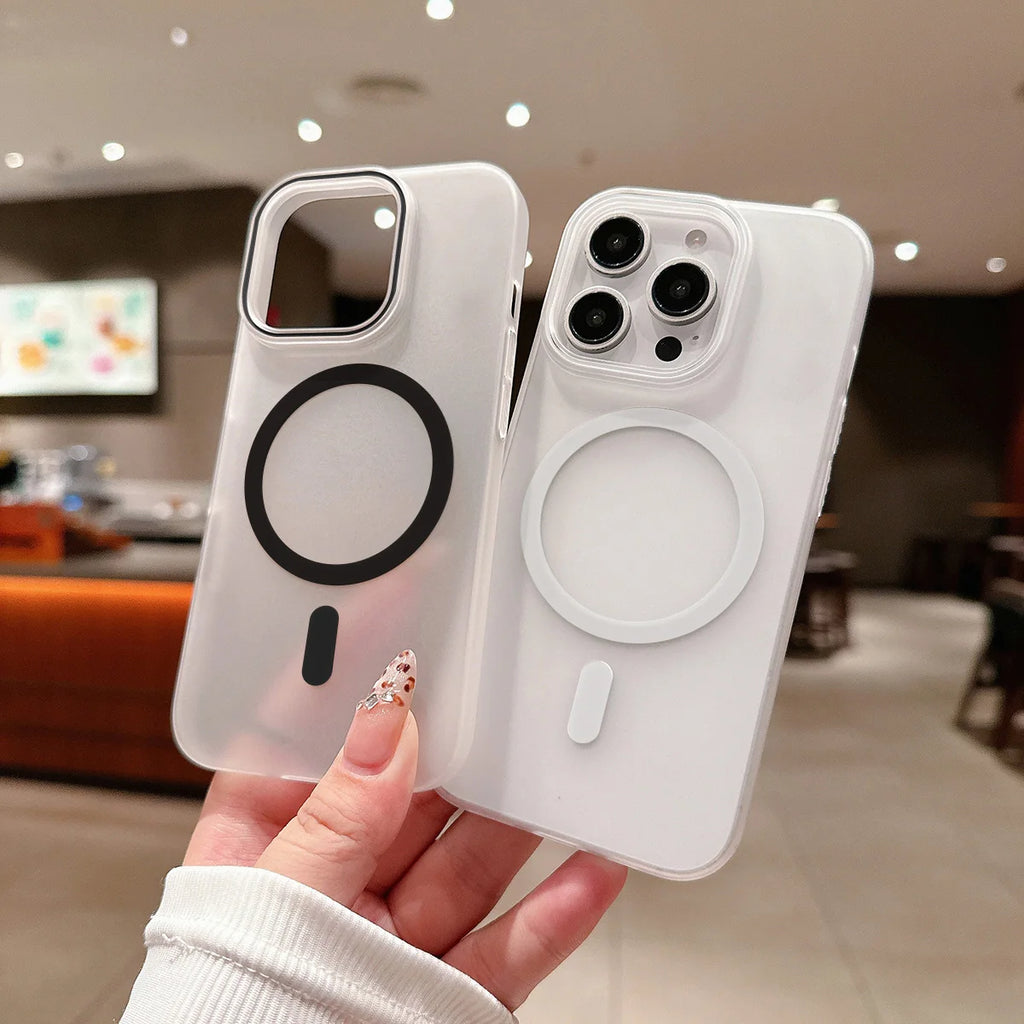 Slim Matte Magnetic Samsung Case – Wireless Charging Cover