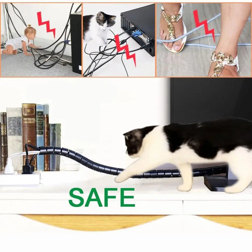 Flexible Spiral Cable Wrap Protector | 8/10/16/22mm Wire Organizer