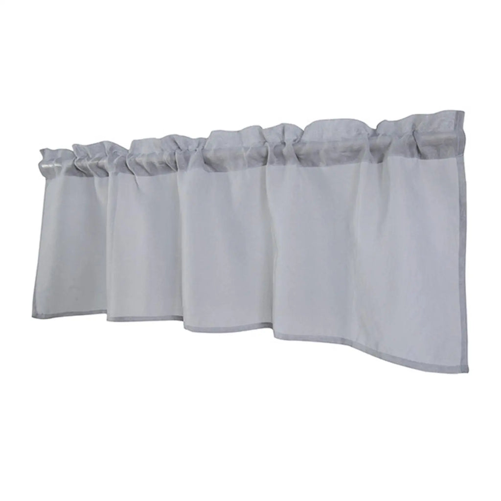 Soft Polyester Rod Pocket Valance – Sheer Window Curtain Drape