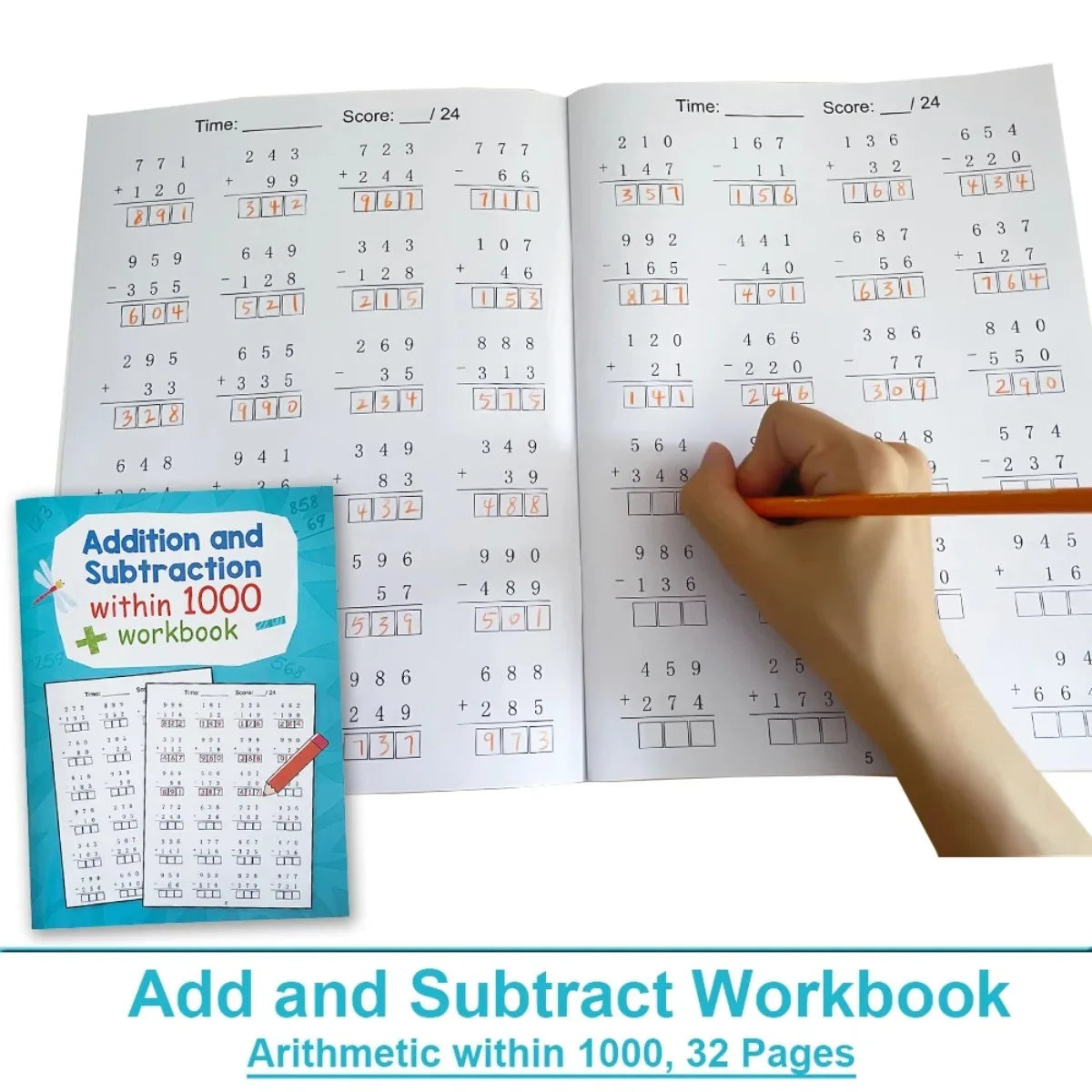 Grade 1–4 Math Workbook | Addition & Subtraction Within 1000