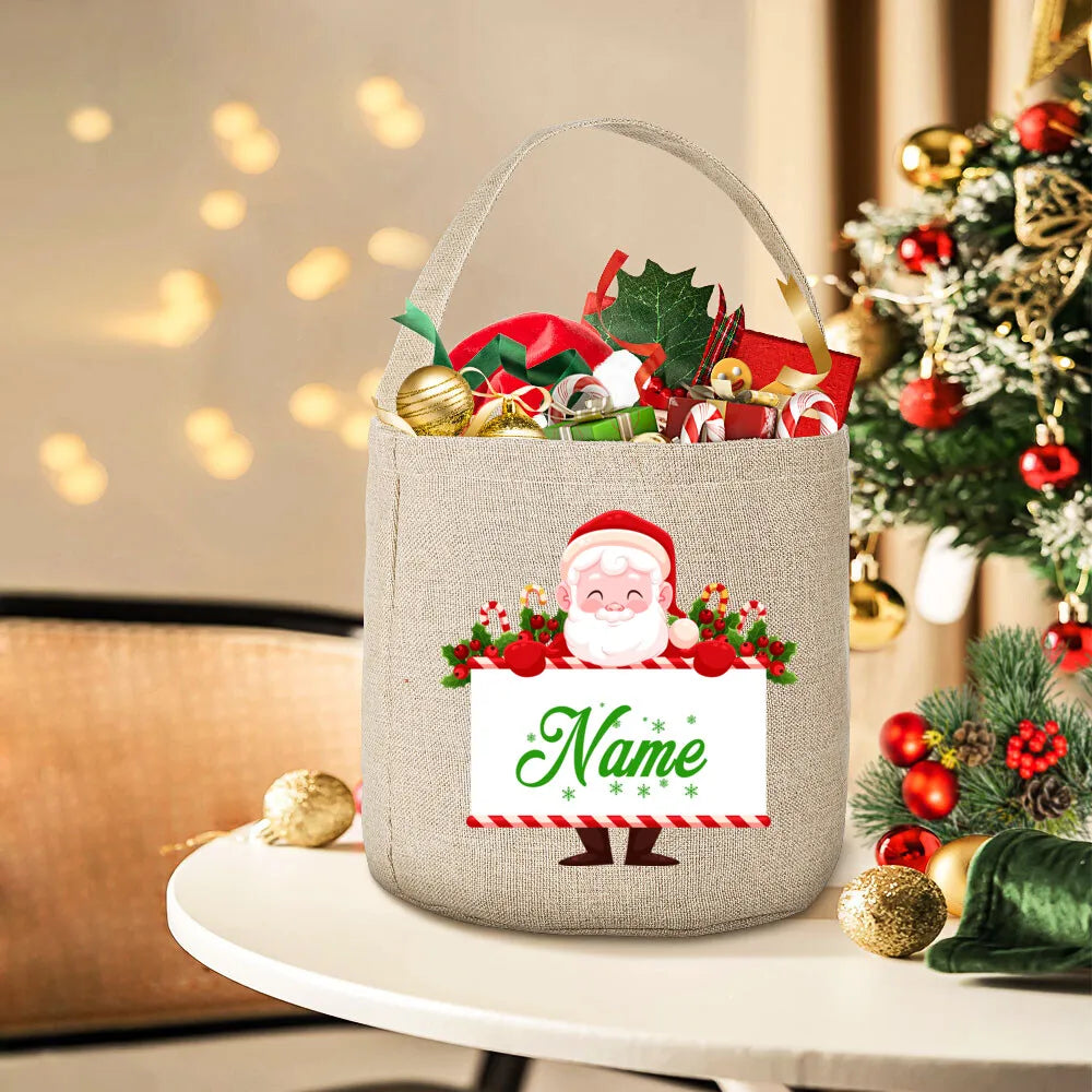 Personalised Christmas Santa Sack | Custom Name Kids Gift Bag