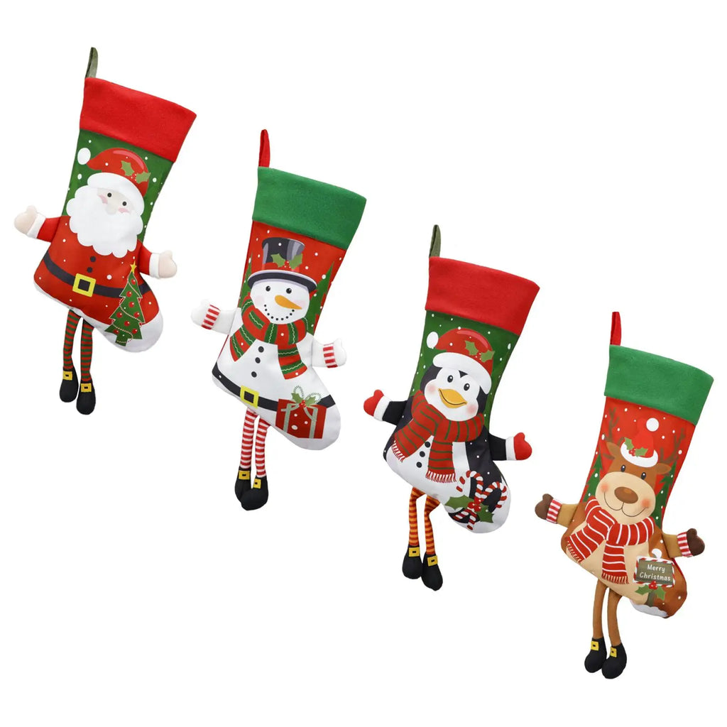Christmas Stocking Gift Bag – Fireplace & Tree Hanging Decor