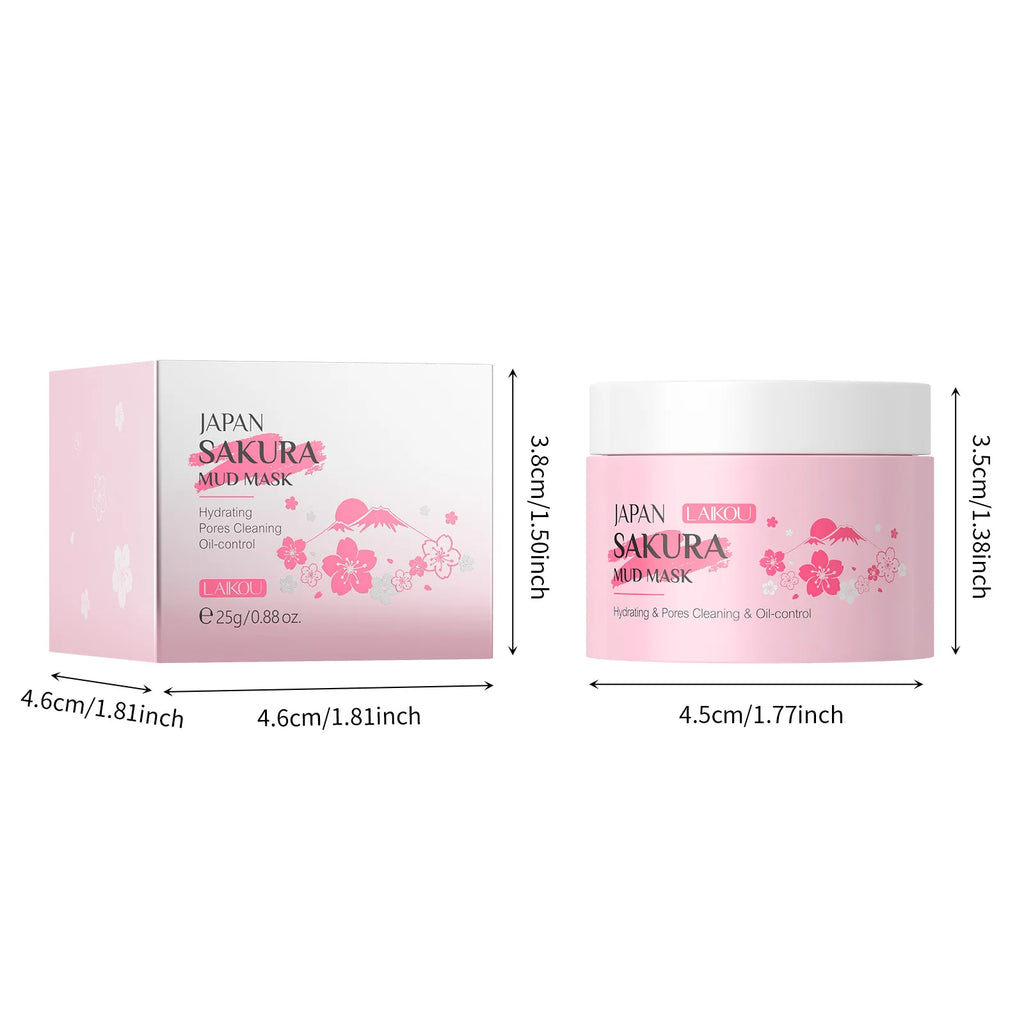 LAIKOU Sakura Mud Face Mask – Oil Control & Pore Minimizing