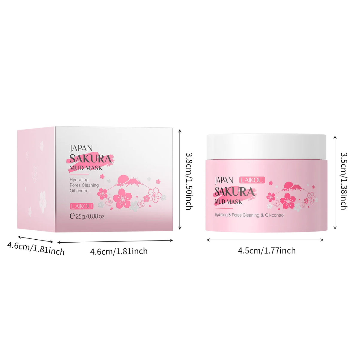 LAIKOU Sakura Mud Face Mask – Oil Control & Pore Minimizing